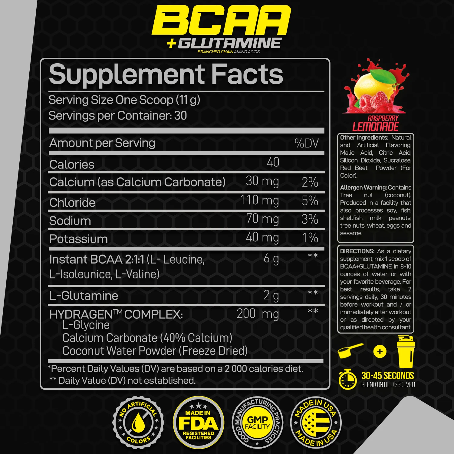 BCAA'S + Glutamine with Hydragen Complex - Recover - Build - Hydration - Image 20