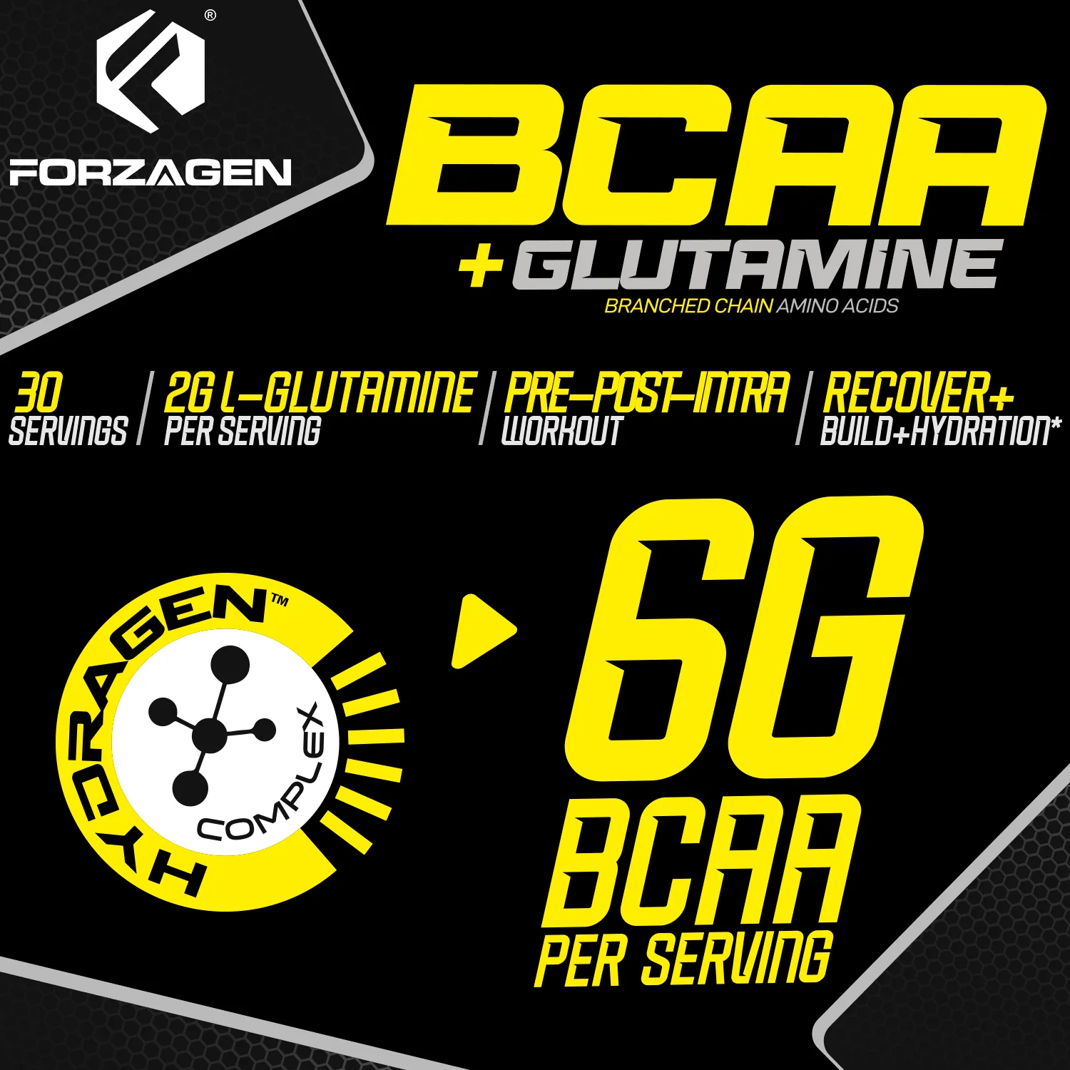 BCAA'S + Glutamine with Hydragen Complex - Recover - Build - Hydration - Image 21
