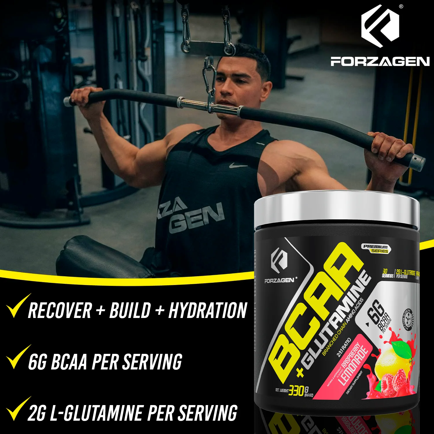 BCAA'S + Glutamine with Hydragen Complex - Recover - Build - Hydration - Image 27