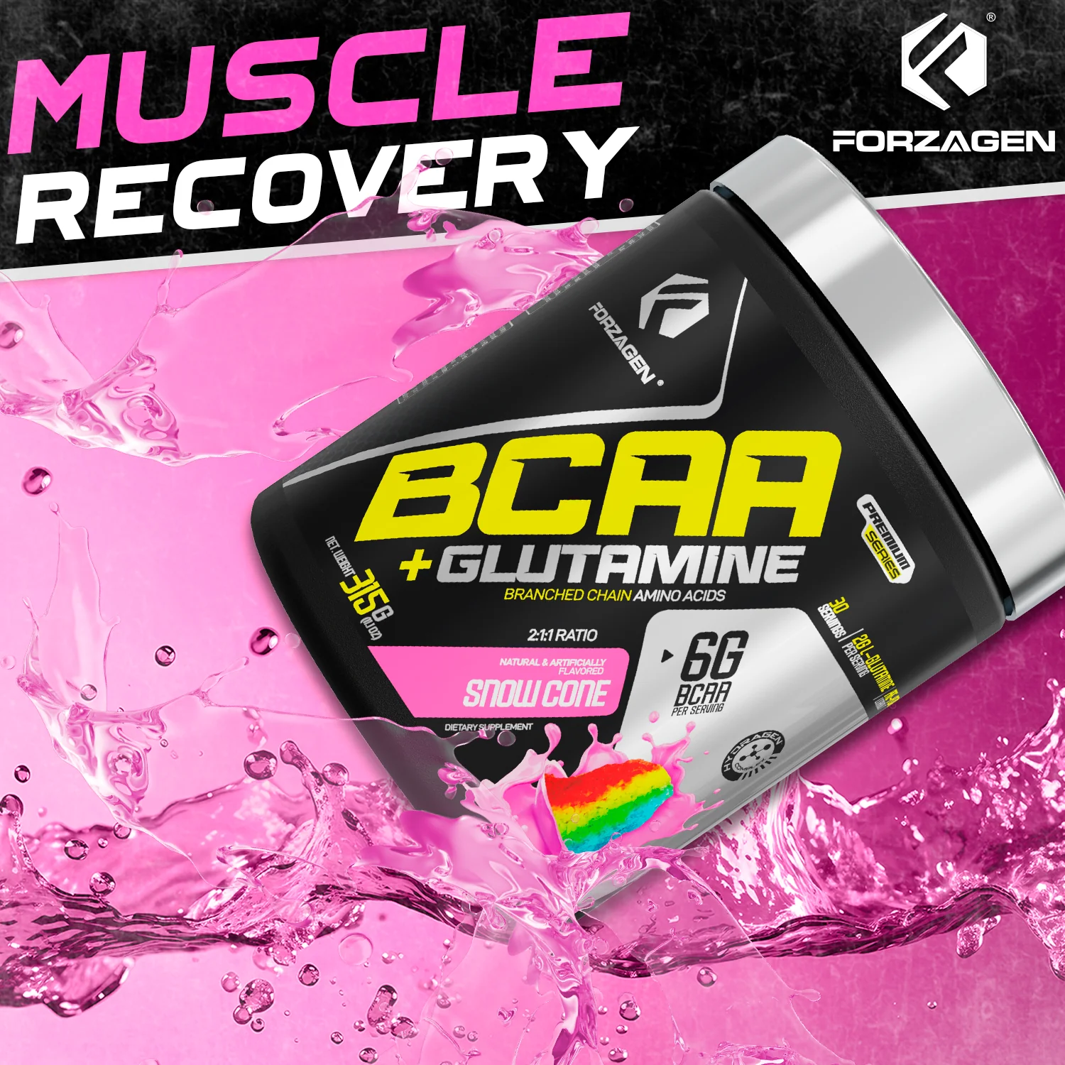 BCAA'S + Glutamine with Hydragen Complex - Recover - Build - Hydration - Image 36