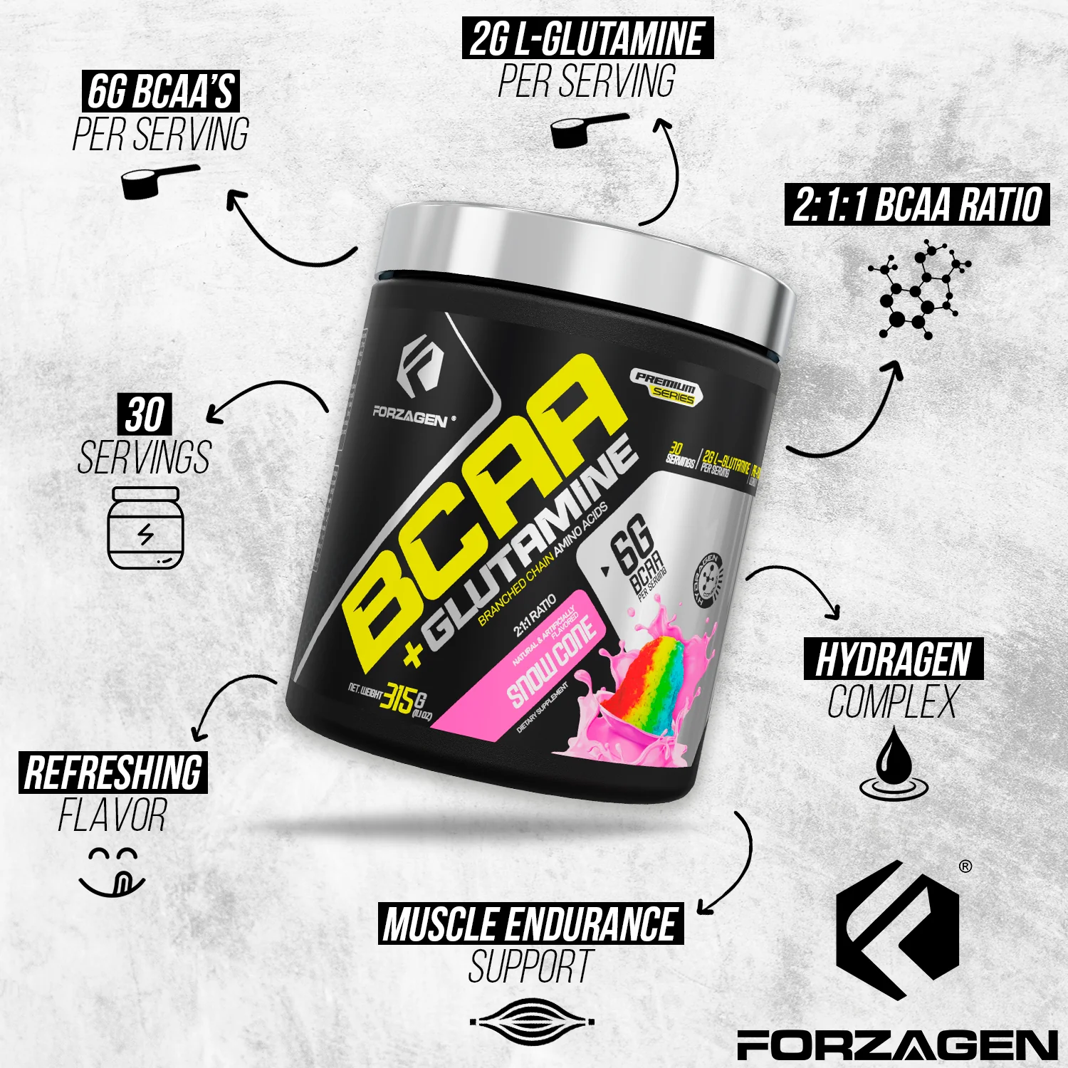 BCAA'S + Glutamine with Hydragen Complex - Recover - Build - Hydration - Image 39