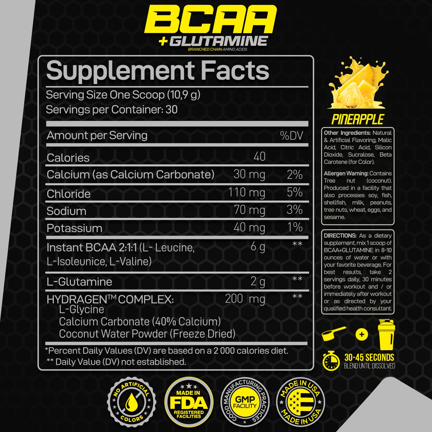 BCAA'S + Glutamine with Hydragen Complex - Recover - Build - Hydration - Image 9