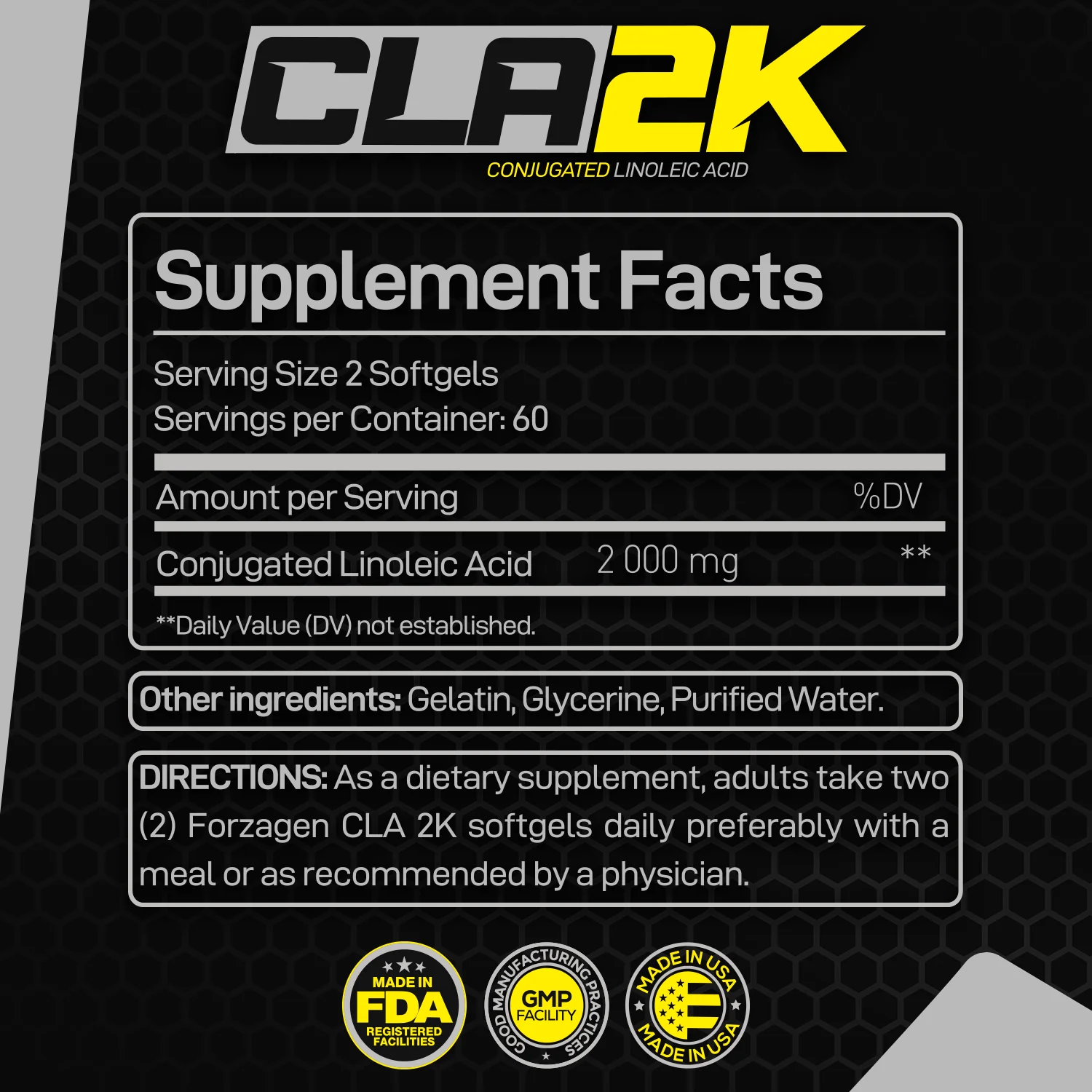 CLA 2K Softgel Weight Loss 120 Capsules - Image 3