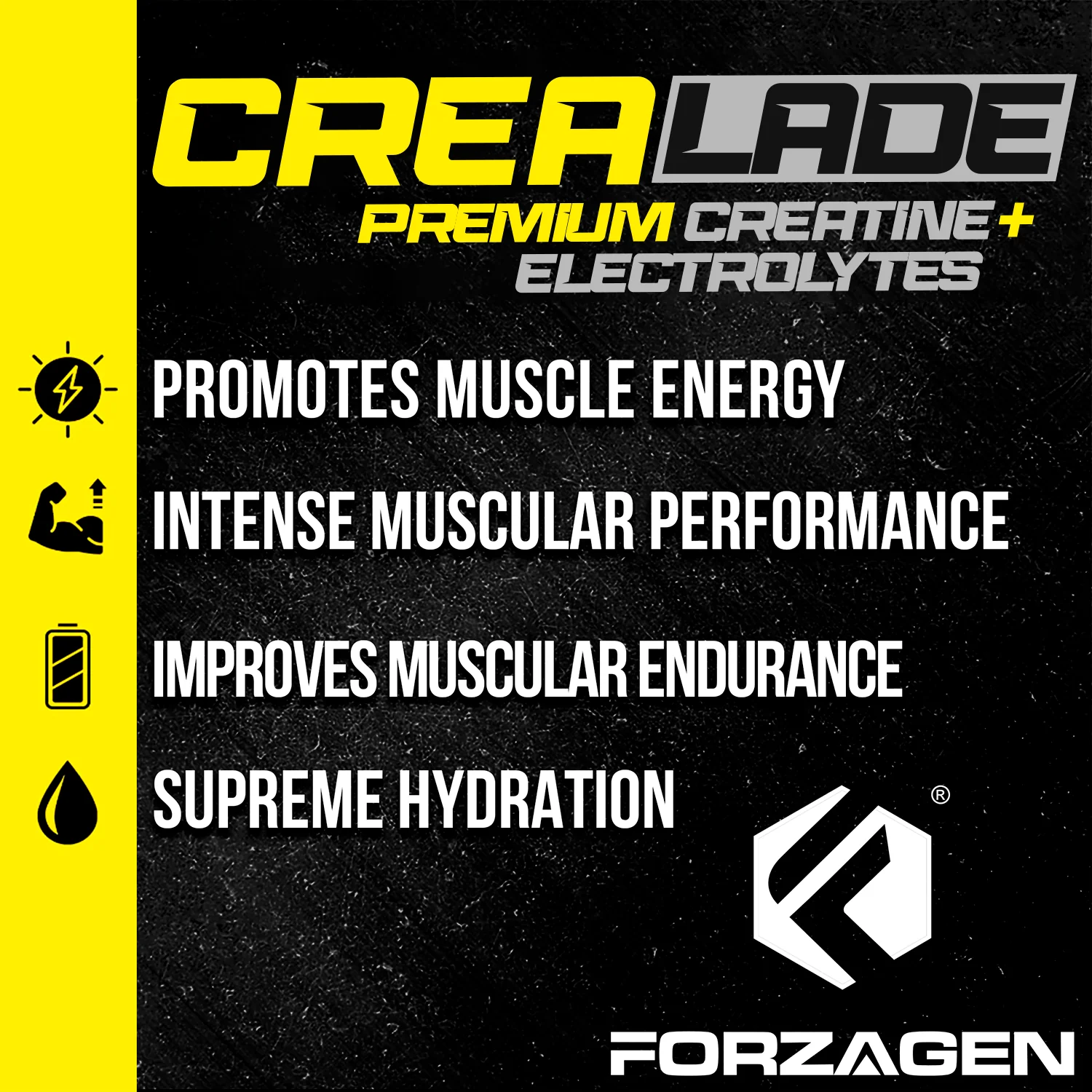 CREA-LADE PREMIUM CREATINE + ELECTROLYTES 35 servings Flavor Lemonade Paradise - Image 12
