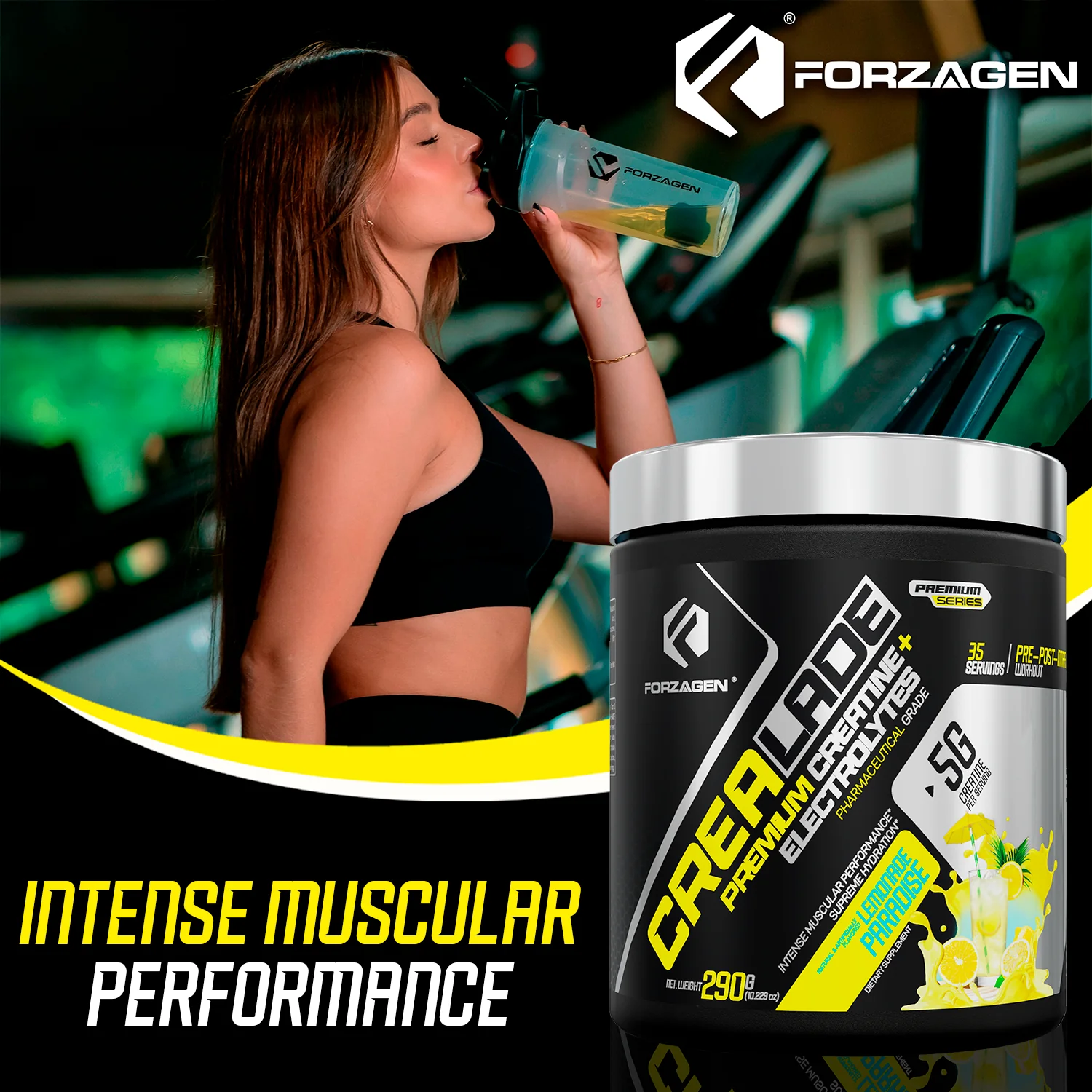 CREA-LADE PREMIUM CREATINE + ELECTROLYTES 35 servings Flavor Lemonade Paradise - Image 13