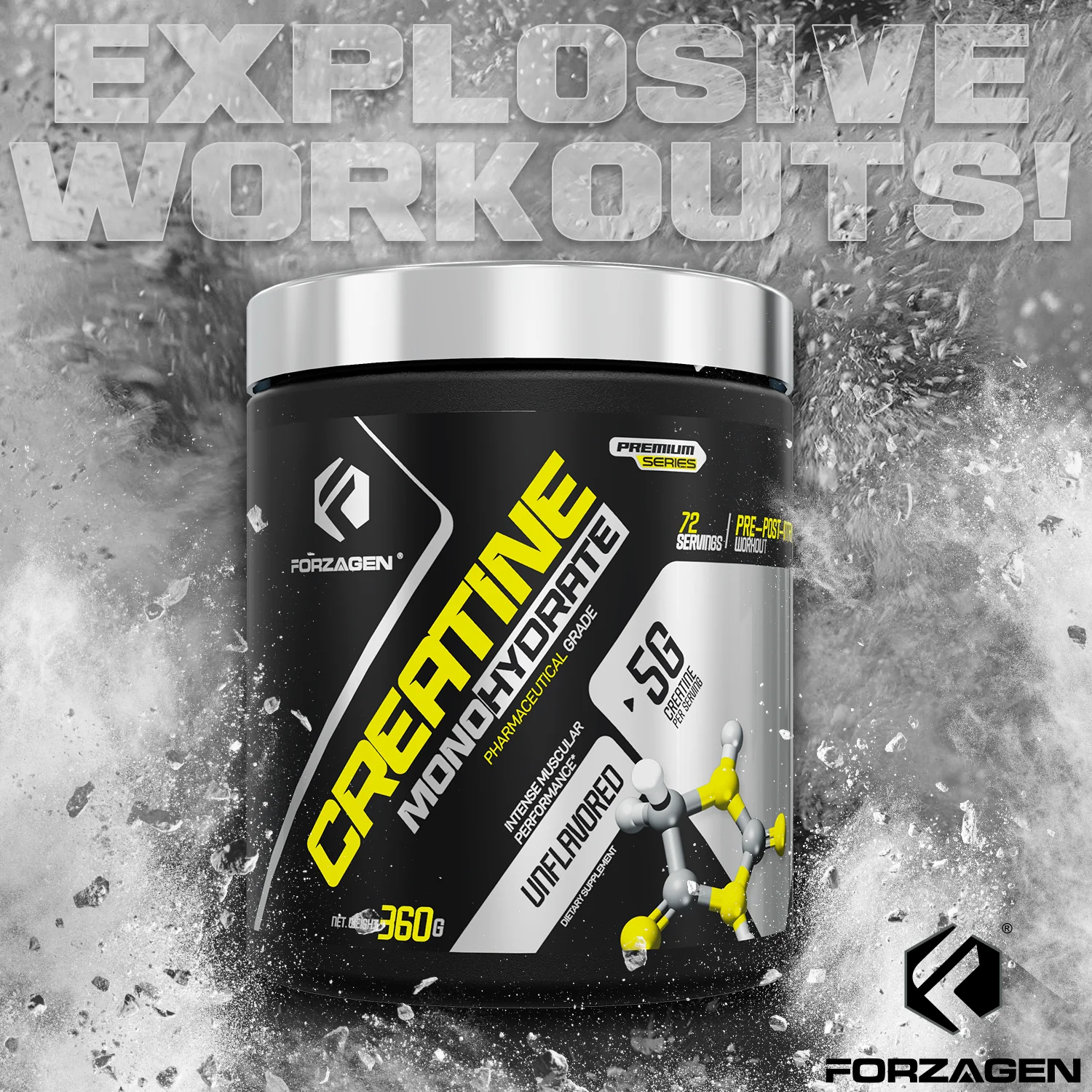 Creatine Monohydrate Powder Unflavored - 72 Servings - Image 11