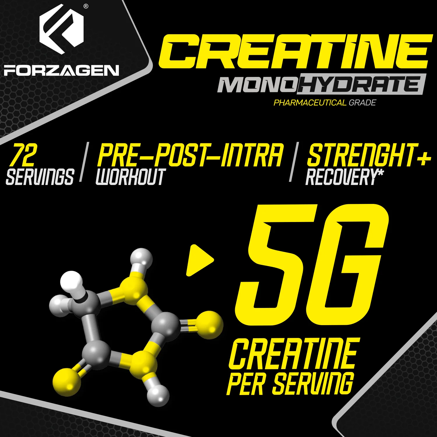 Creatine Monohydrate Powder Unflavored - 72 Servings - Image 6