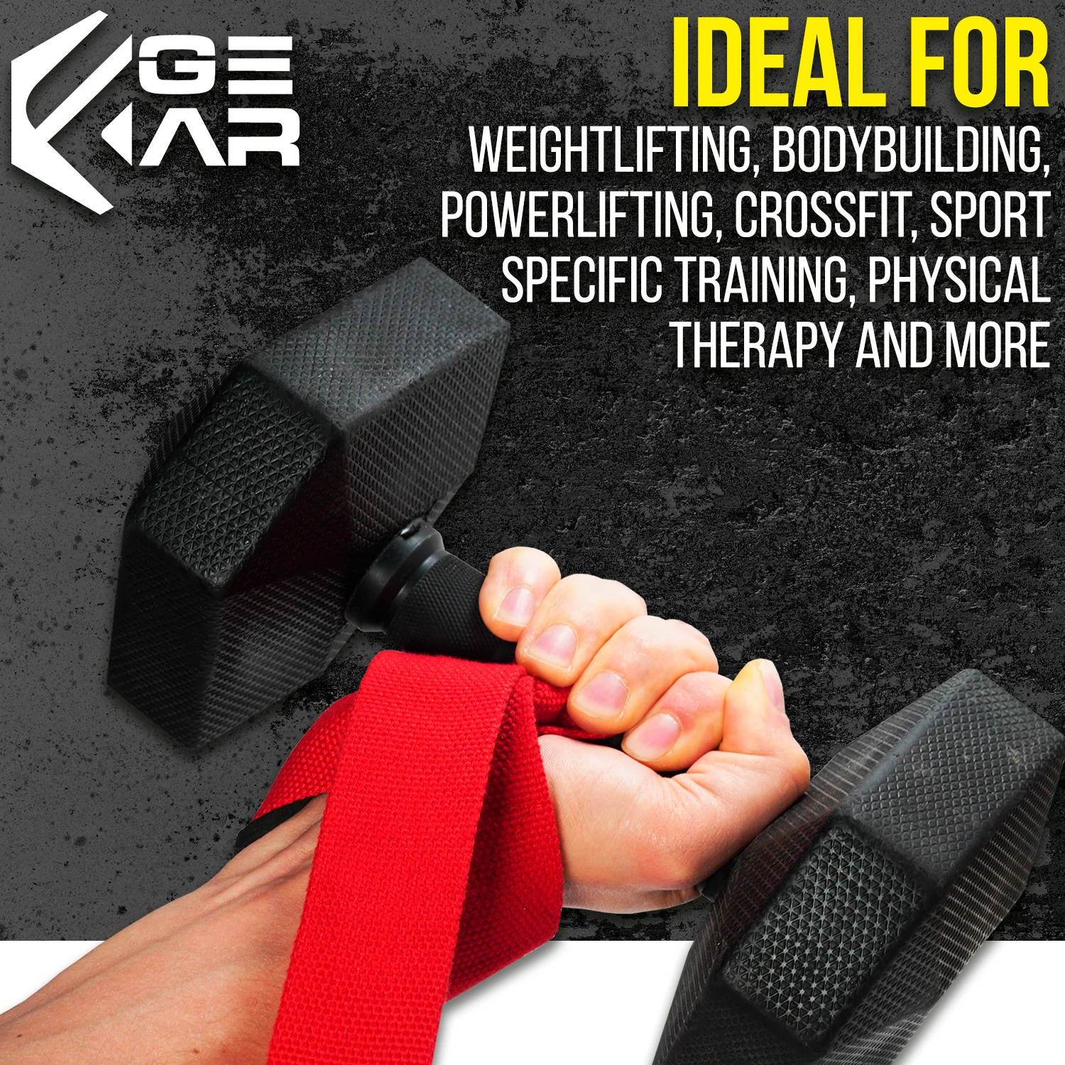 Lifting Wrist Straps Pair Padded Neoprene with 18 inch Cotton - Image 3