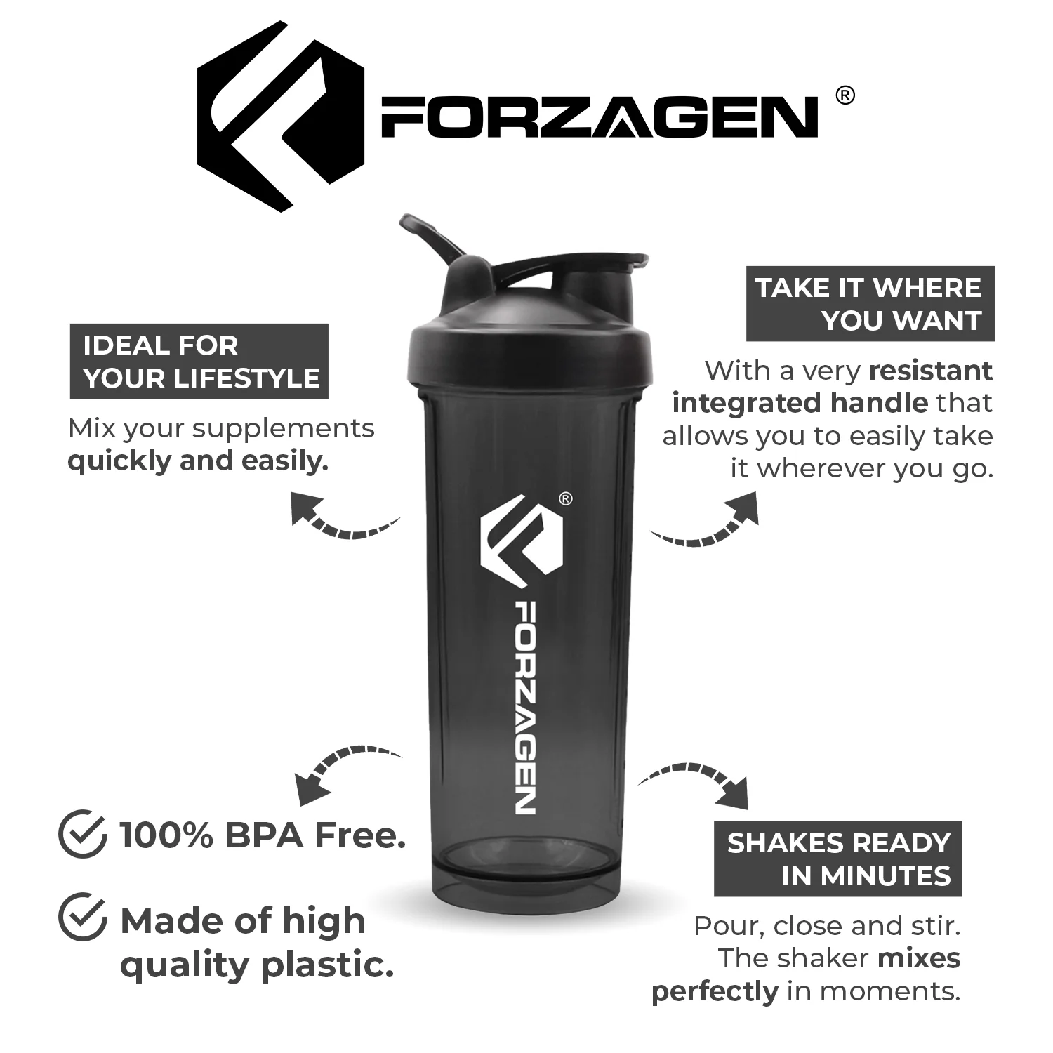 Shaker 800 ML Black - Image 3