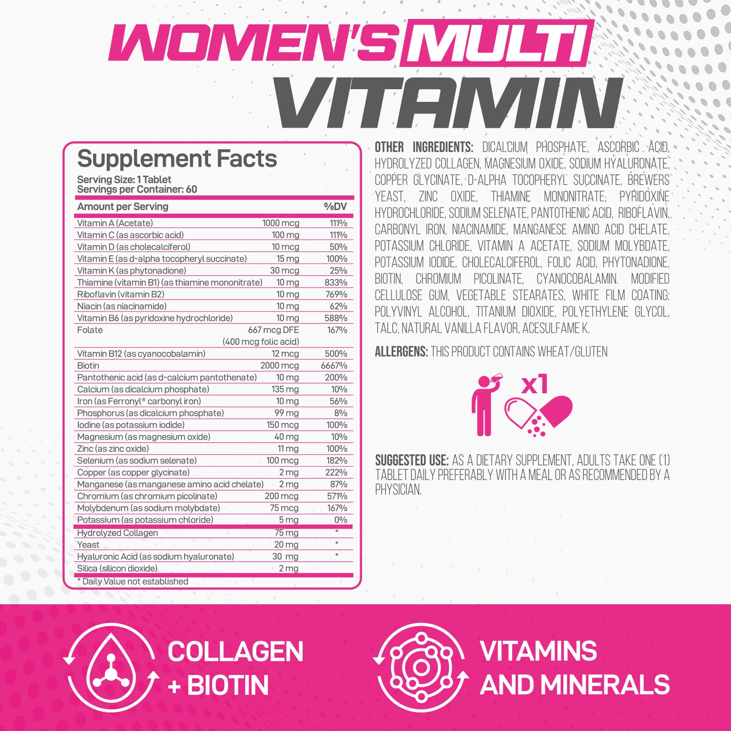 Forzagen Women's Multivitamin - Vital Women 60 Tabs - Image 3