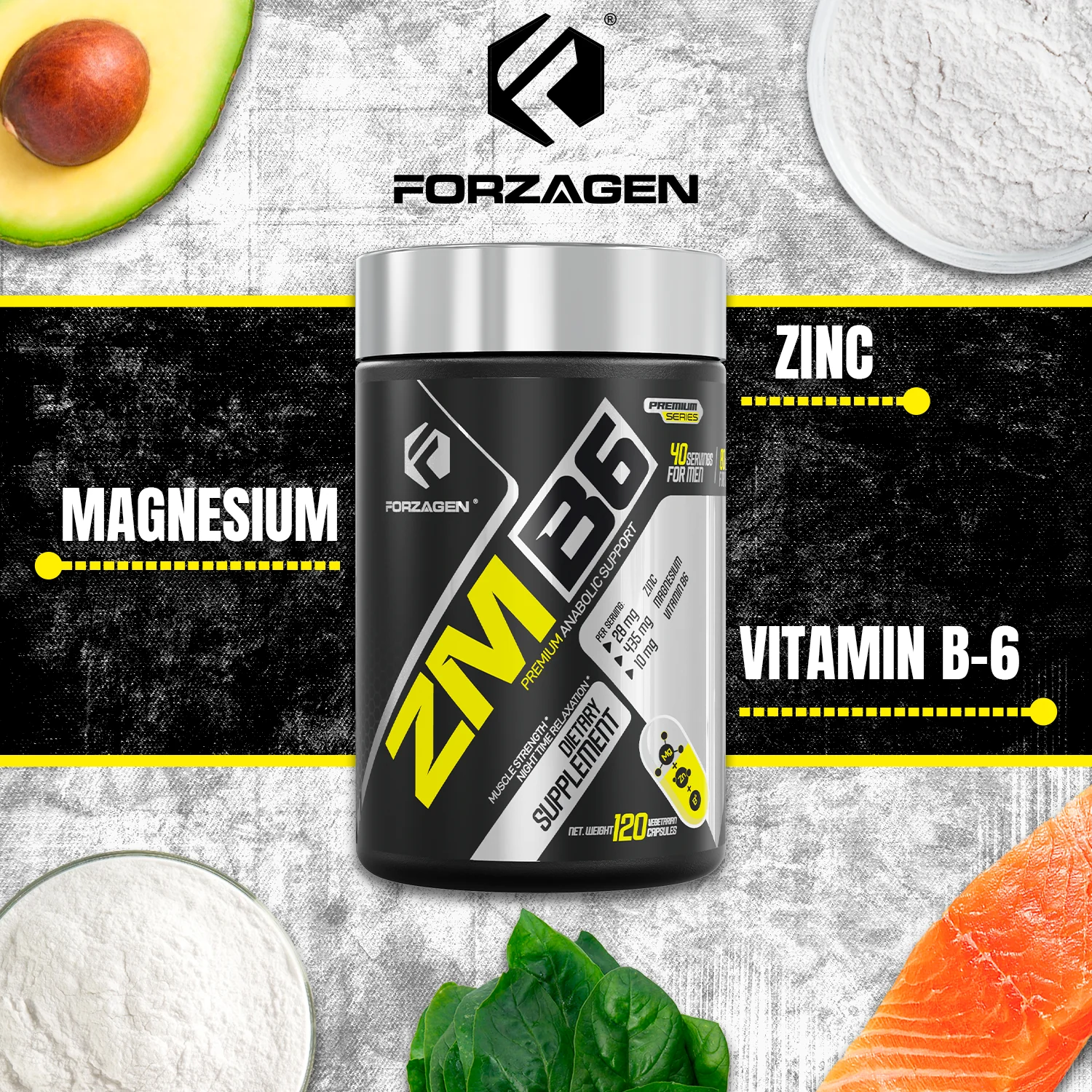 ZMB6 Premium Blend of Zinc, Magnesium, and Vitamin B6 120 Capsules - Image 11