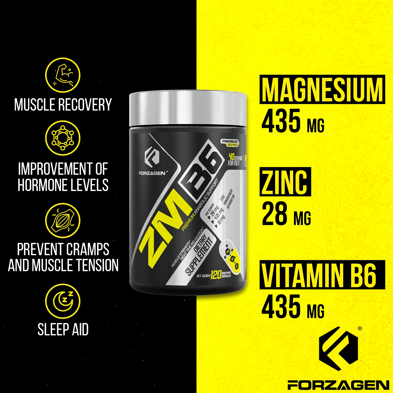 ZMB6 Premium Blend of Zinc, Magnesium, and Vitamin B6 120 Capsules - Image 12