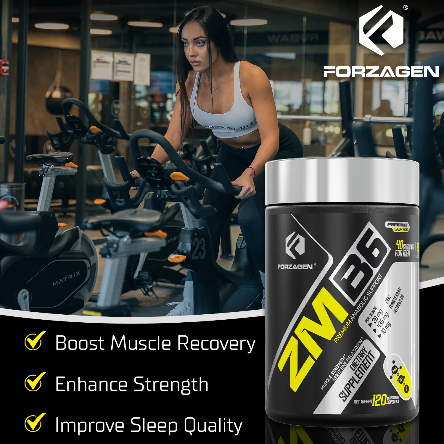 ZMB6 Premium Blend of Zinc, Magnesium, and Vitamin B6 120 Capsules - Image 7