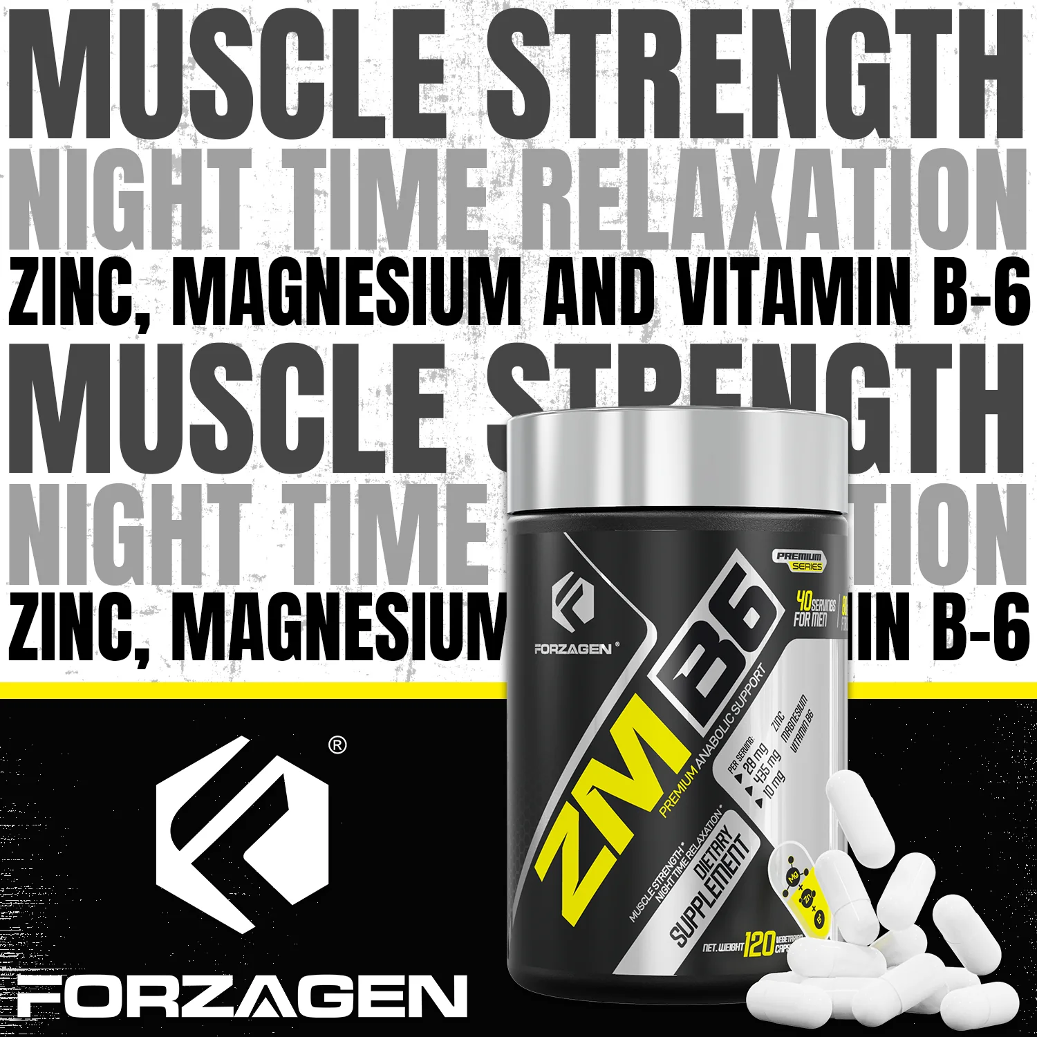 ZMB6 Premium Blend of Zinc, Magnesium, and Vitamin B6 120 Capsules - Image 8