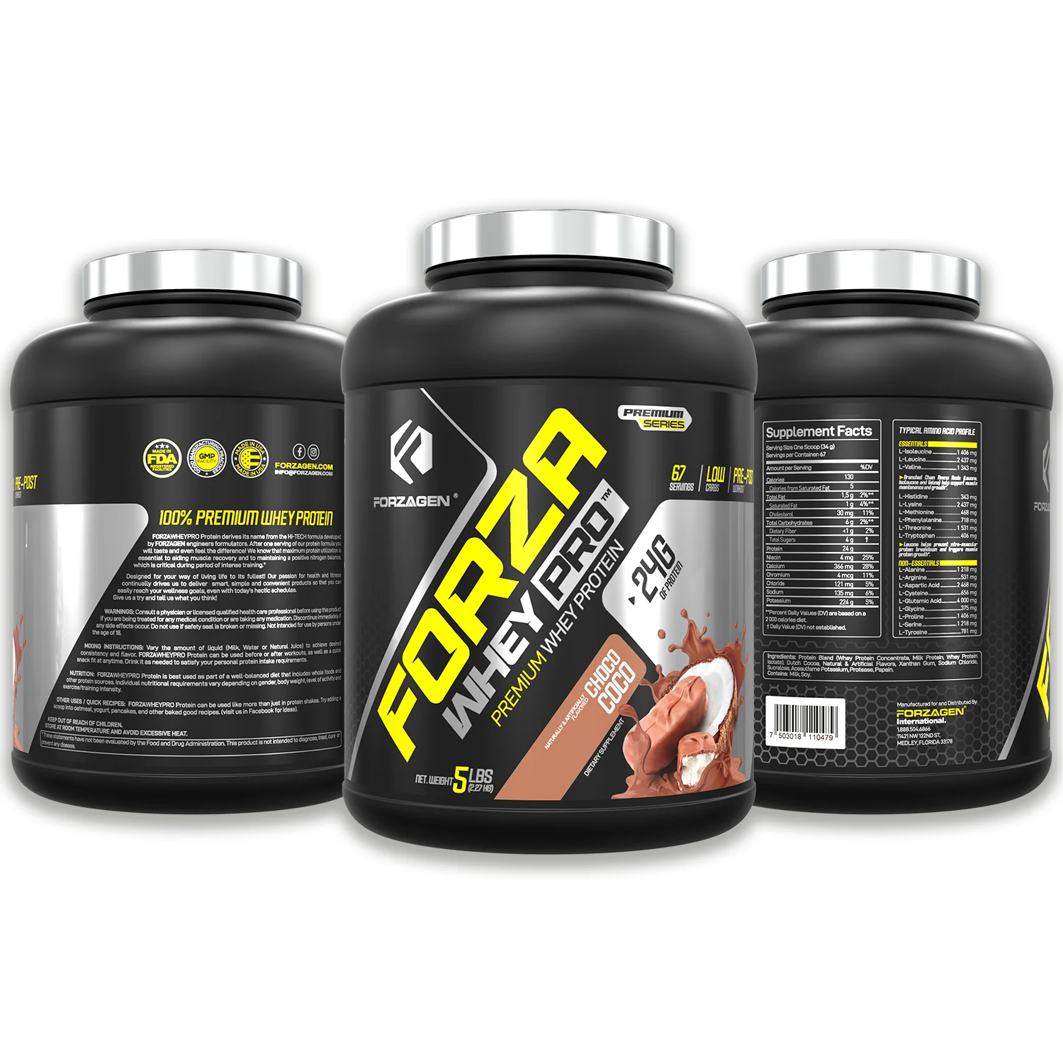 Forza Whey PRO 5 Lbs Protein Powder  - 65+ SERVINGS - Image 11