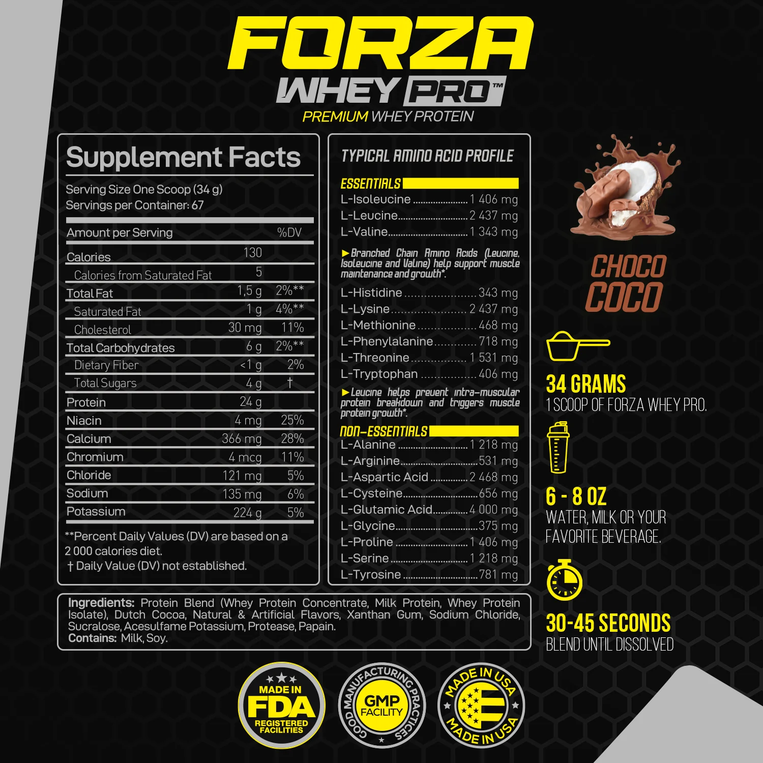Forza Whey PRO 5 Lbs Protein Powder  - 65+ SERVINGS - Image 12