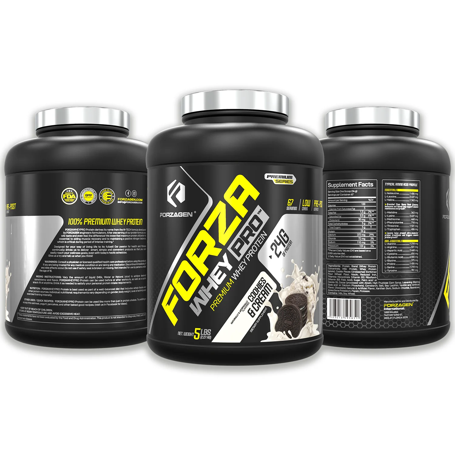 Forza Whey PRO 5 Lbs Protein Powder  - 65+ SERVINGS - Image 19