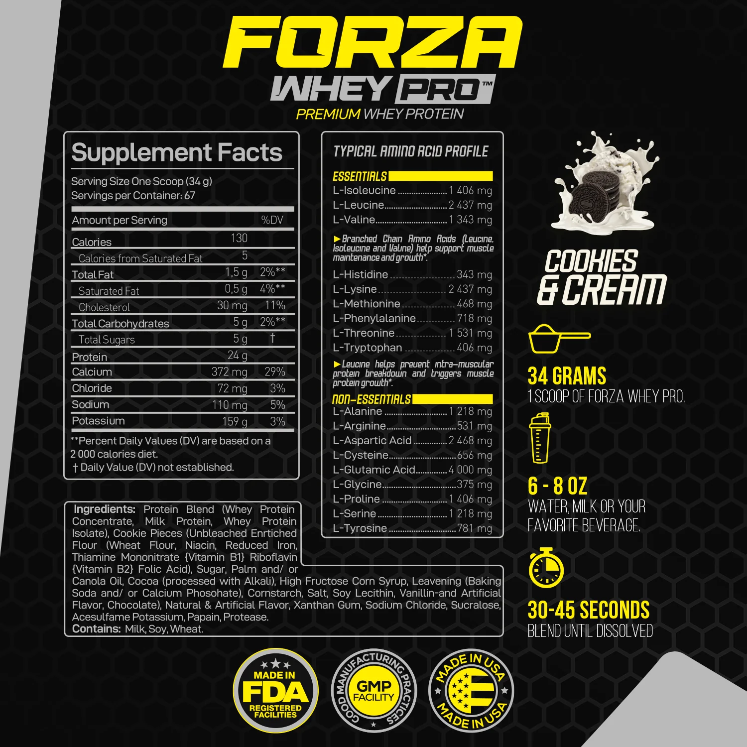 Forza Whey PRO 5 Lbs Protein Powder  - 65+ SERVINGS - Image 20