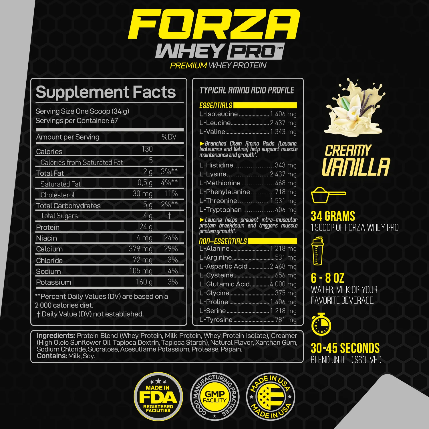 Forza Whey PRO 5 Lbs Protein Powder  - 65+ SERVINGS - Image 28