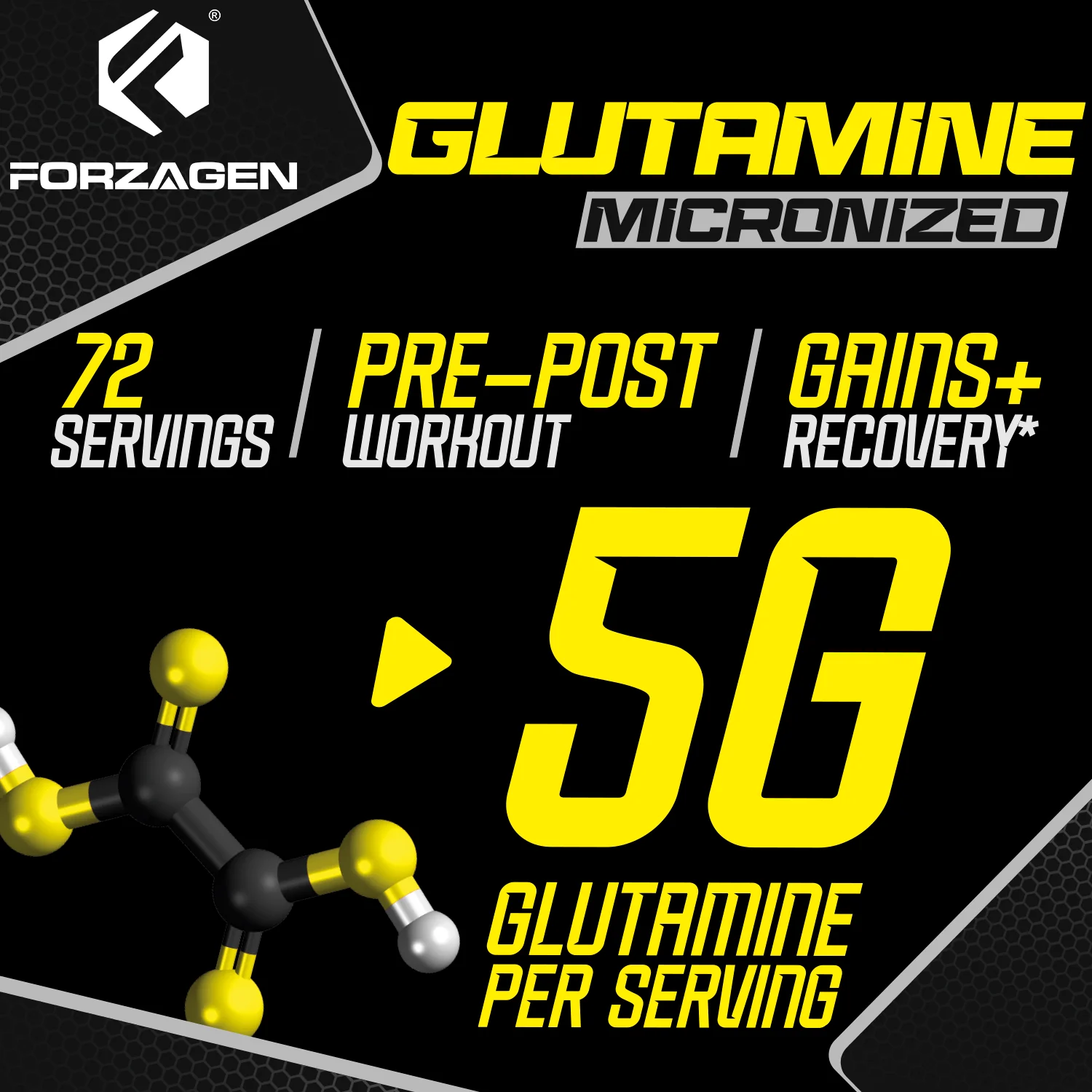 Glutamine Micronized Unflavored 72 Servings - Image 4
