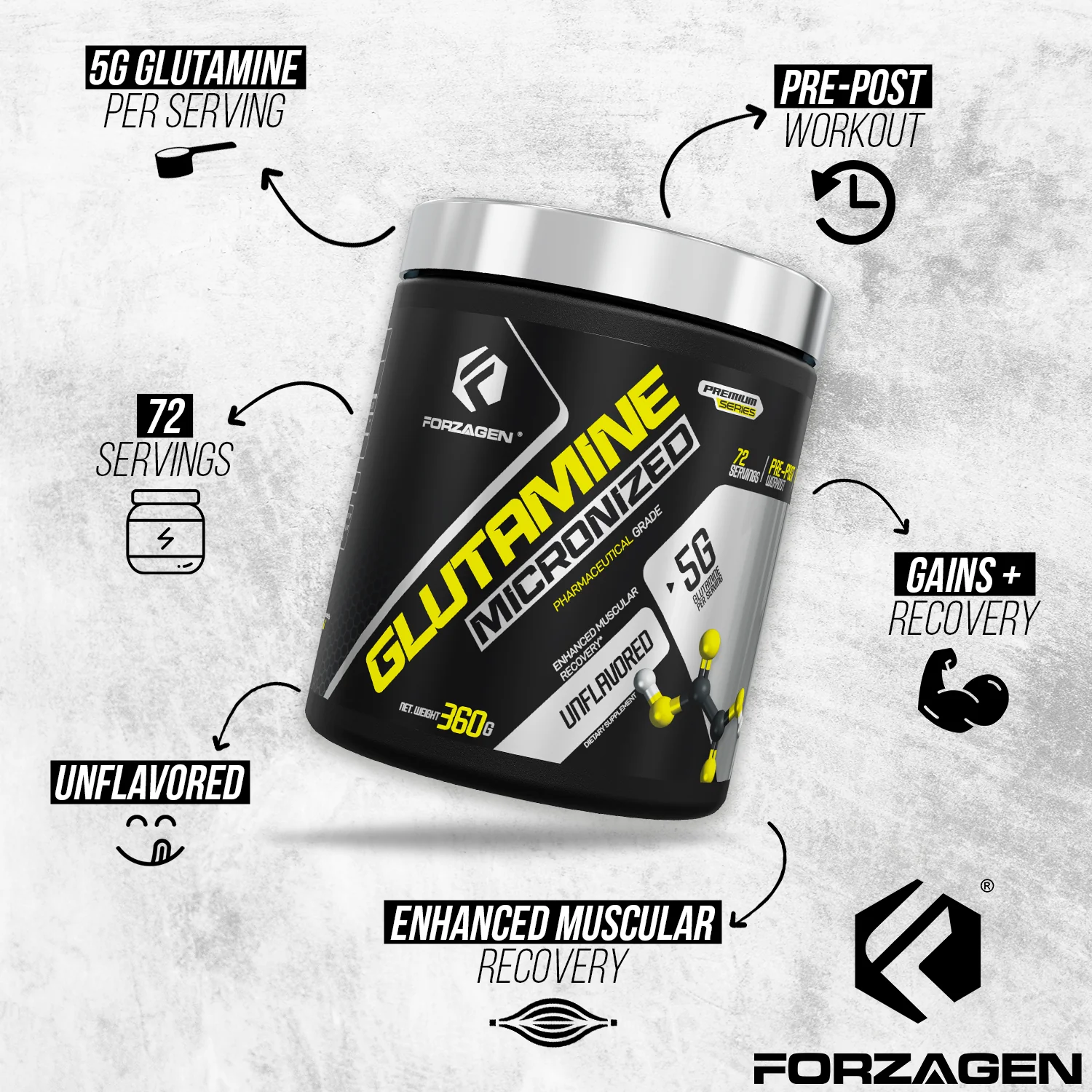 Glutamine Micronized Unflavored 72 Servings - Image 5
