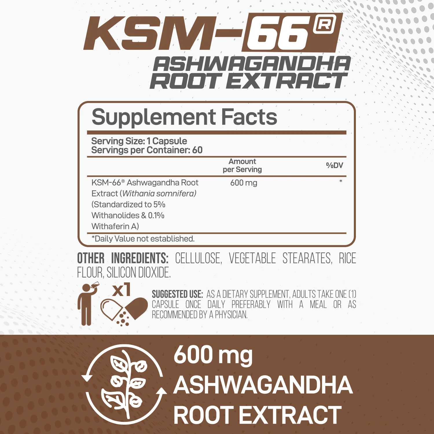 KSM - 66 Ashwagandha Root Extract 60 Capsules - Image 3