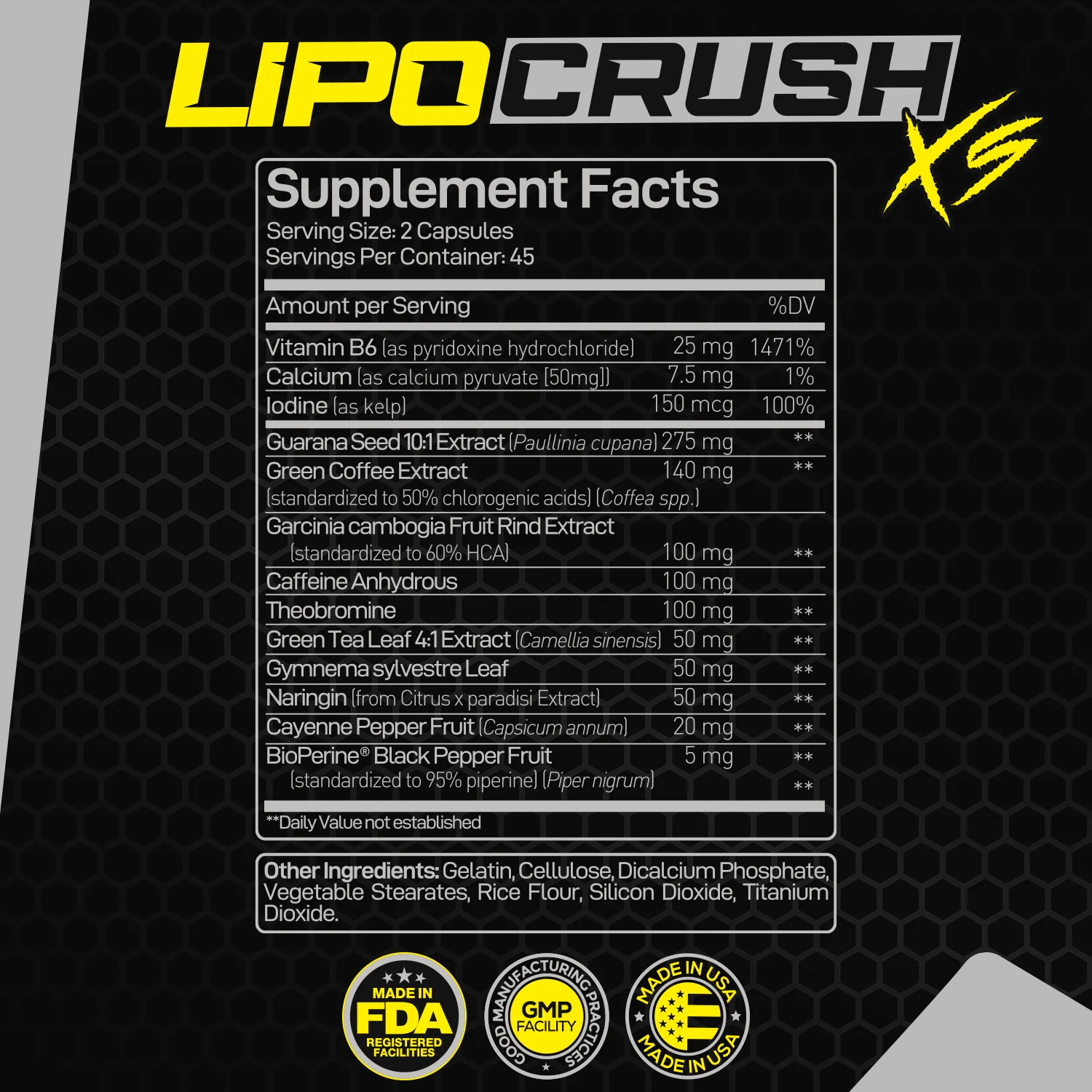 Lipocrush Fat Burner 90 Capsules - Image 3