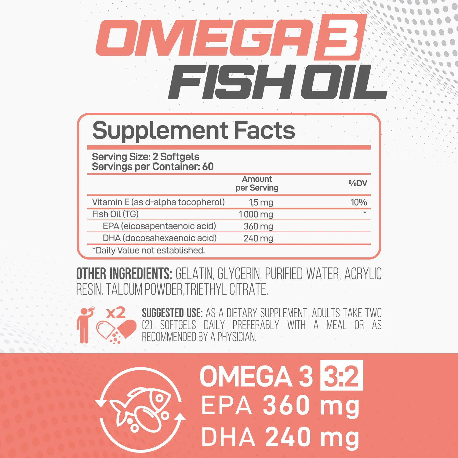 Omega 3 Fish Oil 120 Capsules - Image 3