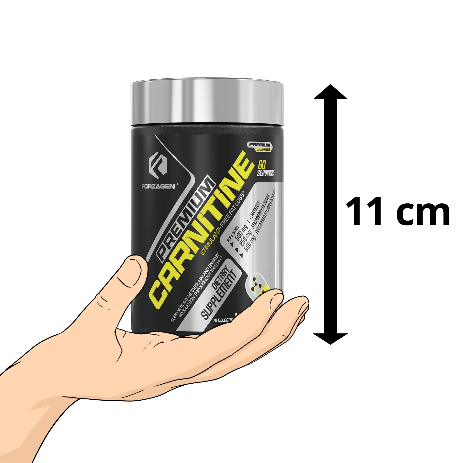 Premium L Carnitine + CLA + Raspberry Ketones 120 Weight Loss Capsules - Image 9