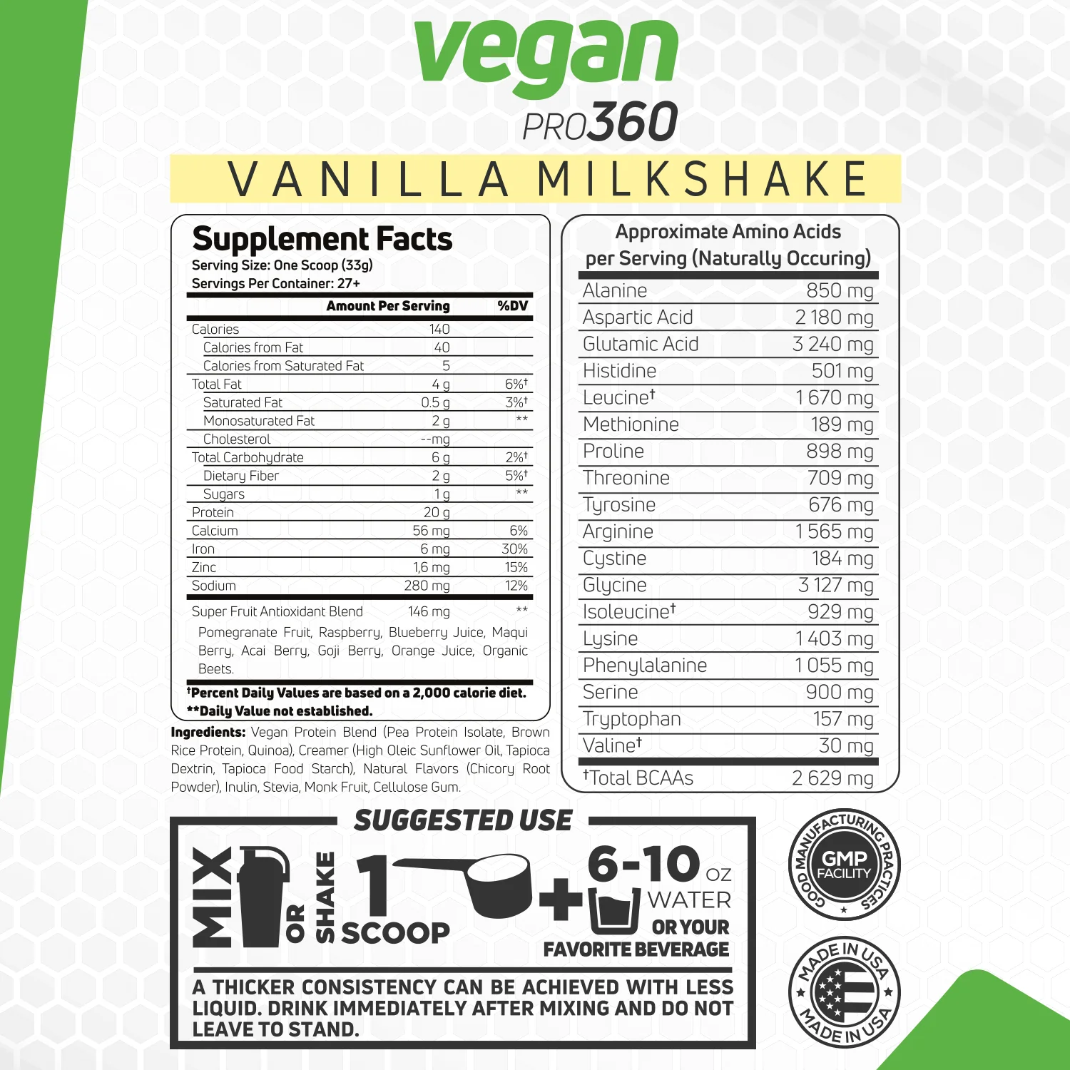 Vegan Protein Plant Based Pro 360🌱 NEW & IMPROVED FORMULA - Image 14