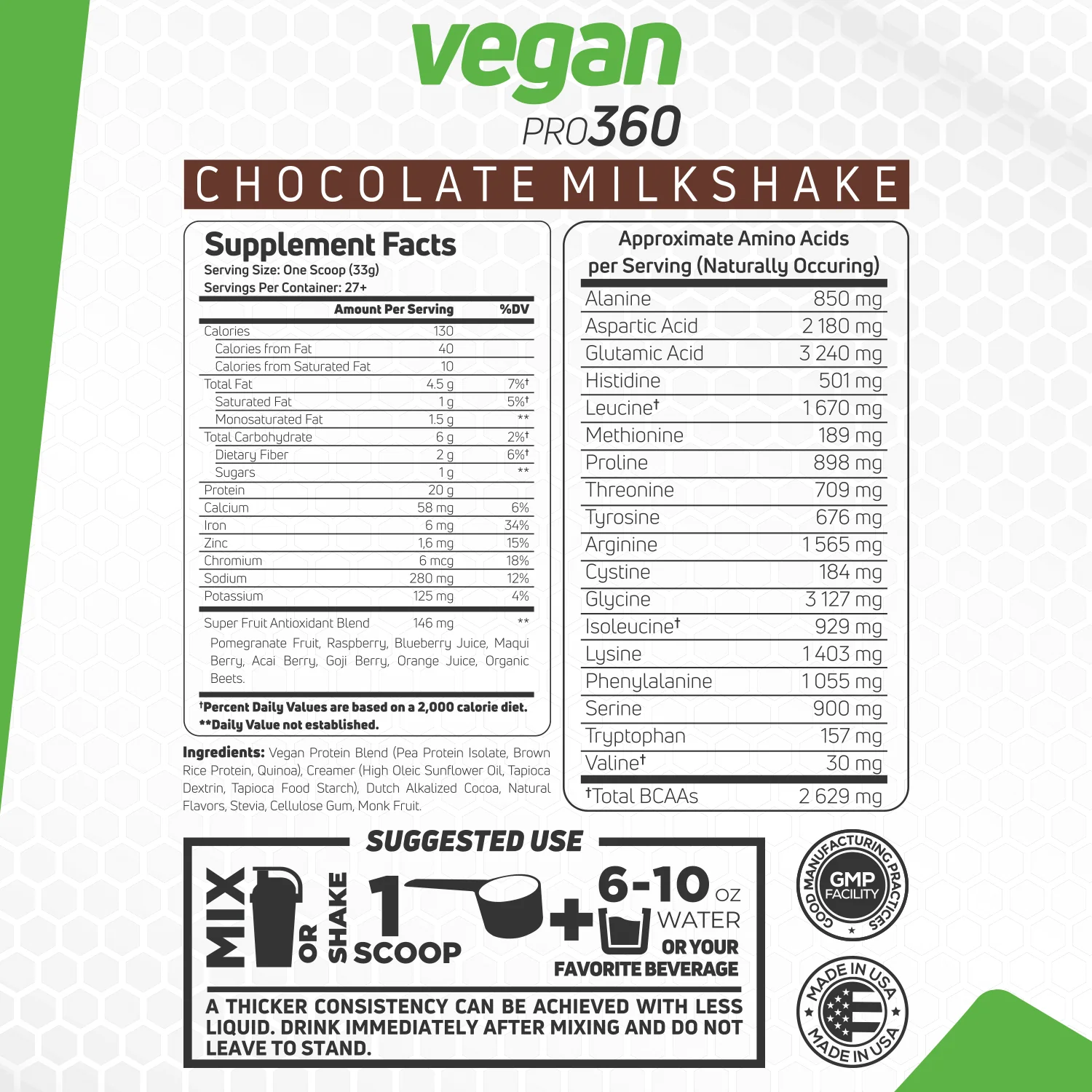 Vegan Protein Plant Based Pro 360🌱 NEW & IMPROVED FORMULA - Image 3