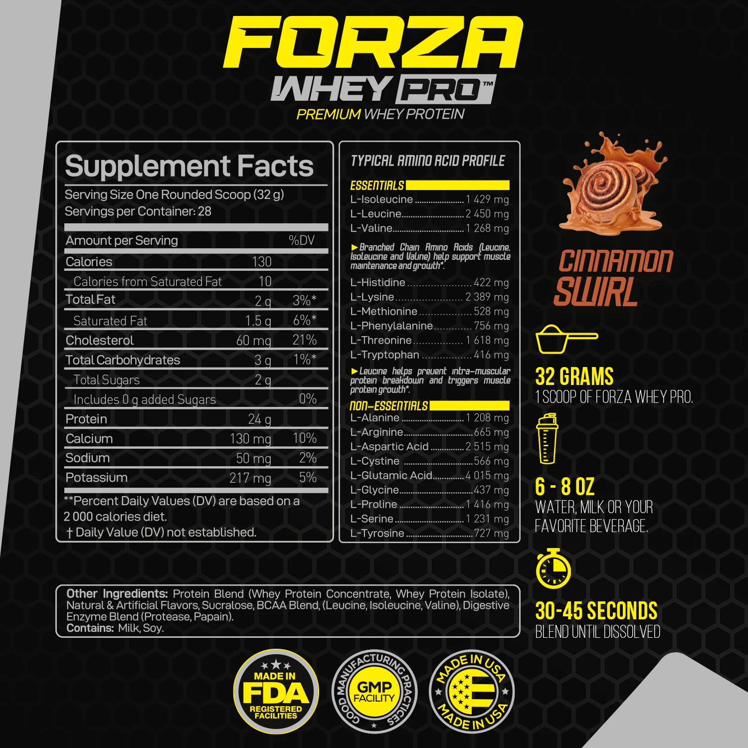 Protein Powder Forza Whey PRO 2 LBS - 28+ SERVINGS - Image 13