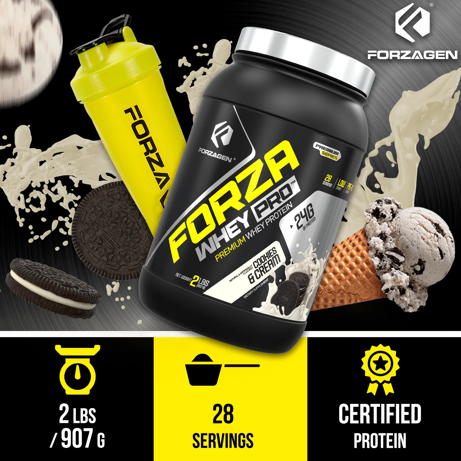 Protein Powder Forza Whey PRO 2 LBS - 28+ SERVINGS - Image 23