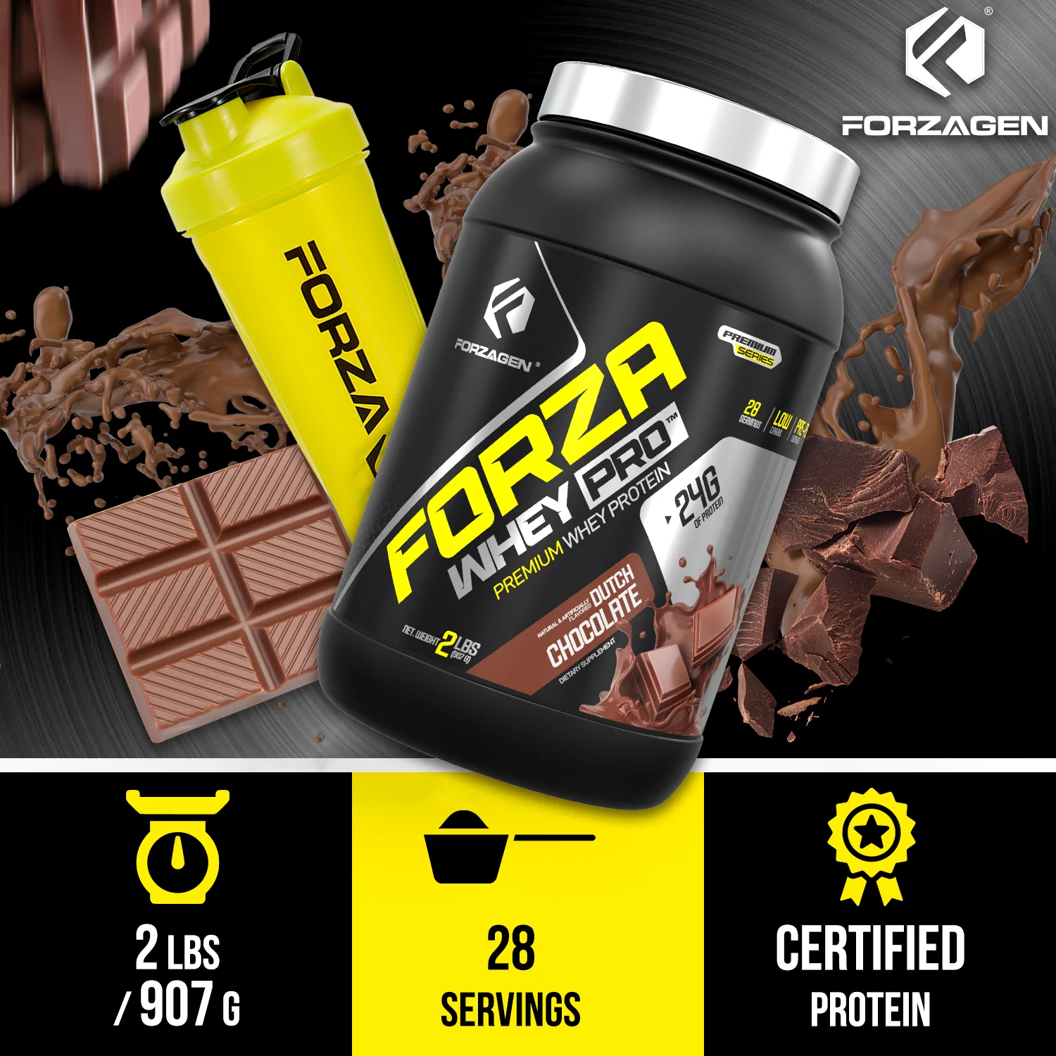 Protein Powder Forza Whey PRO 2 LBS - 28+ SERVINGS - Image 30