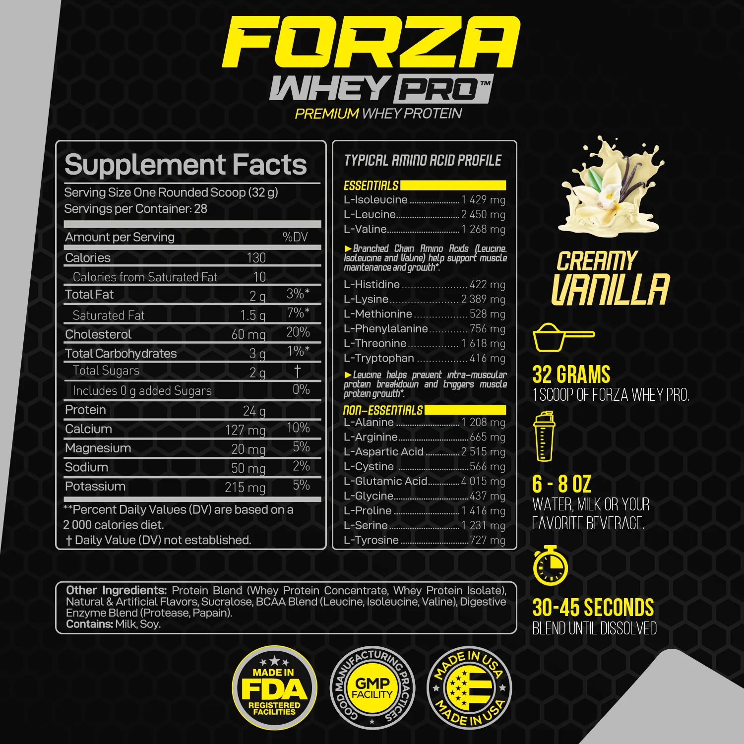 Protein Powder Forza Whey PRO 2 LBS - 28+ SERVINGS - Image 36