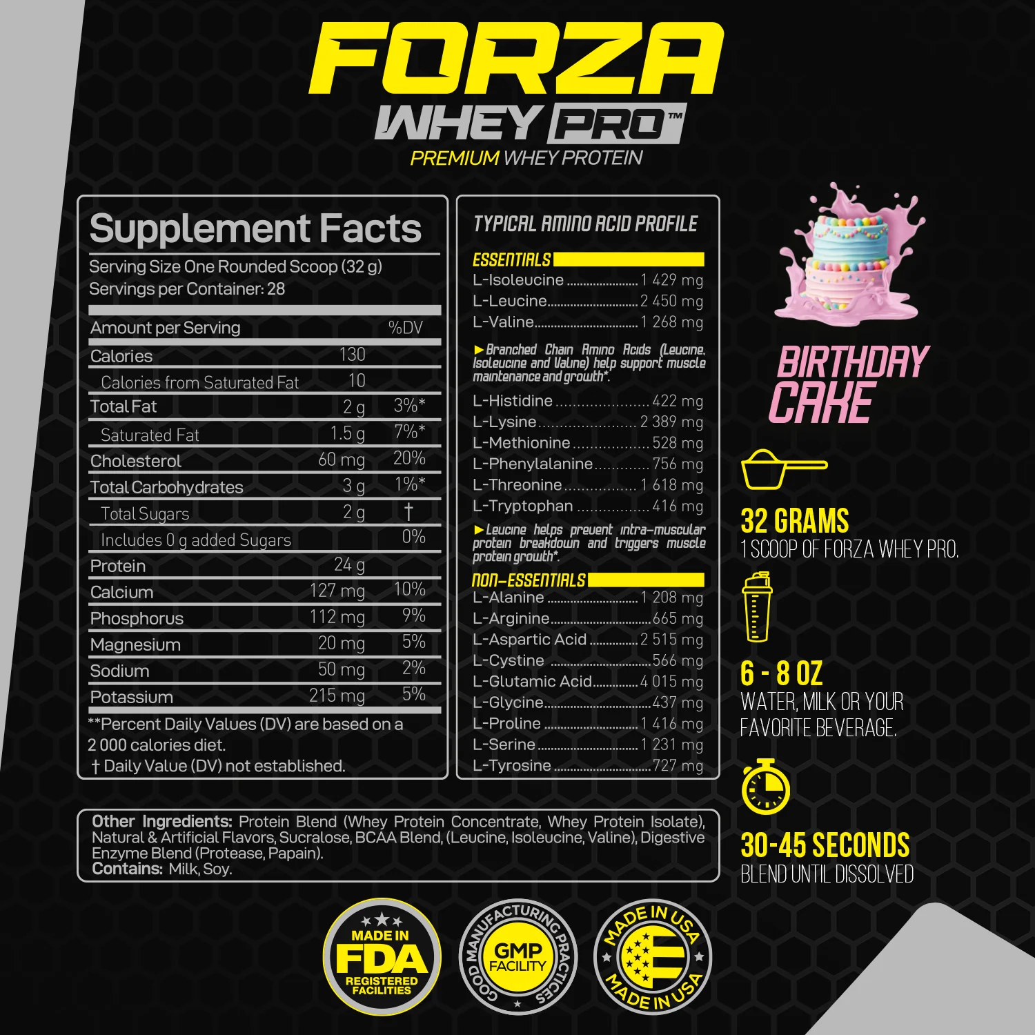 Protein Powder Forza Whey PRO 2 LBS - 28+ SERVINGS - Image 5