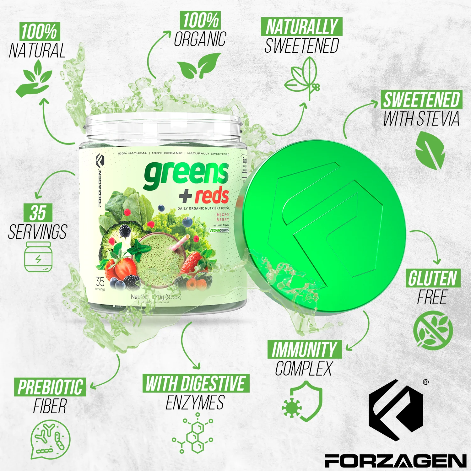 Vegan Greens + Reds Superfood 35 Servings - Image 6