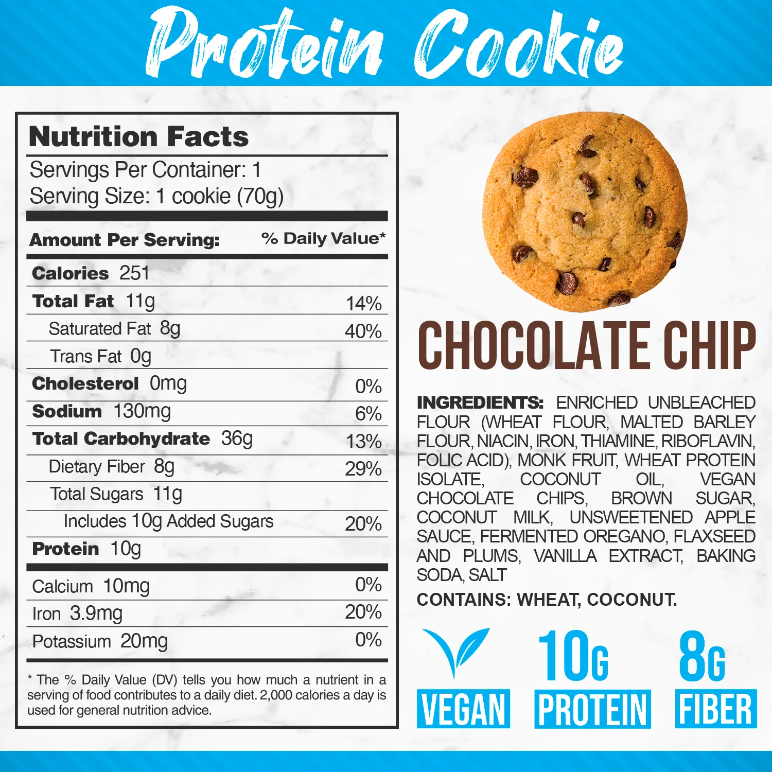 Vegan Protein Cookie Chocolate Chip - Image 4